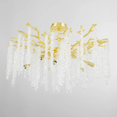 Потолочная люстра хрустальная на штанге Arte Milano Milano-1 23111.760.10.G9.A GD (220V)