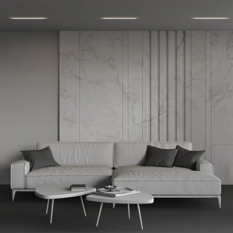 Встраиваемый линейный светильник светодиодный Maytoni Technical LL313001 3000K 50x35 серебро 500 мм