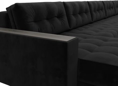 Диван П-образный с декором Лига-049 НПБ Мегалонг Лига Диванов (Велюр) арт.128528