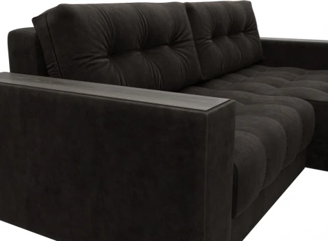 Диван угловой с декором Лига-049 НПБ Лига Диванов (Велюр) арт.128465