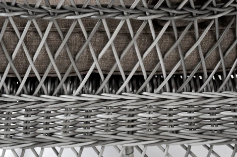 Диван трехместный из искусственного ротанга, цвет графит 4SIS Гранд Латте YH-C3881W graphite