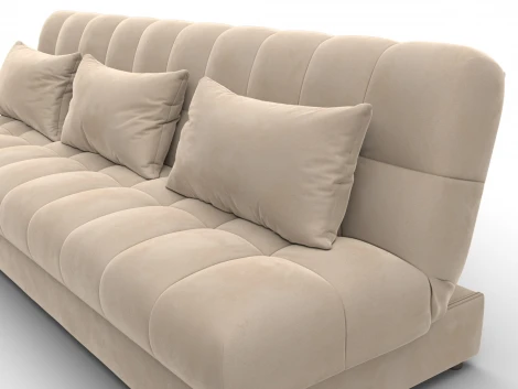 Диван угловой Лига-116 НПБ угол левый (ДСП,ЛДСП,Велюр/Бежевый) Лига Диванов 136951L