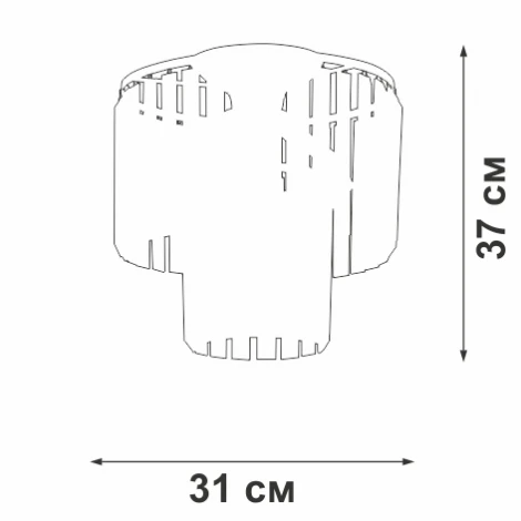 Потолочная люстра Vitaluce V5154-1/4PL, 4xE14 макс. 40Вт (220V, хрусталь)