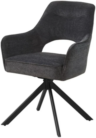 Стул M-City GUARA 180 град. поворот. цвет бежево-белый RAVEN 22 / черный каркас