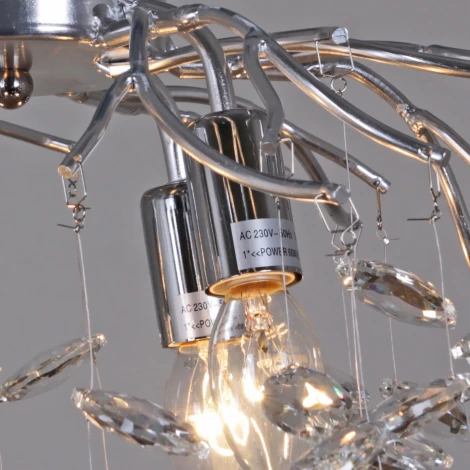 Подвесная люстра хрустальная Reluce 08180-0.4-08 CR (220V, на тросе)