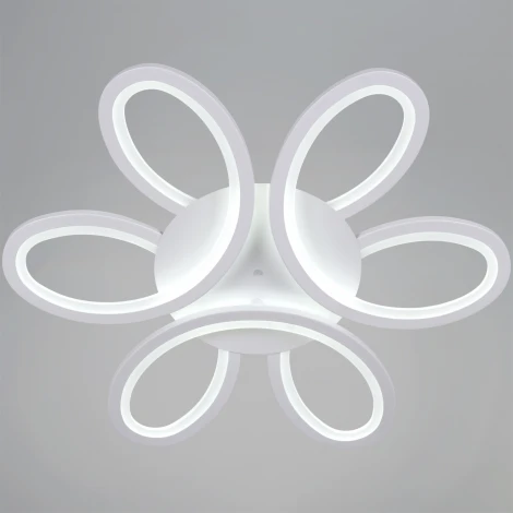 Потолочная люстра светодиодная с пультом с регулировкой цветовой температуры, яркости и с ночным режимом Reluce 74090-0.3-03 WH