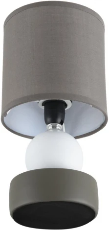 Настольная лампа Lumion Lalana 8182/1T коричневый, керамика/текстиль E14 1*40W 220V (выключатель, шар, круглые)