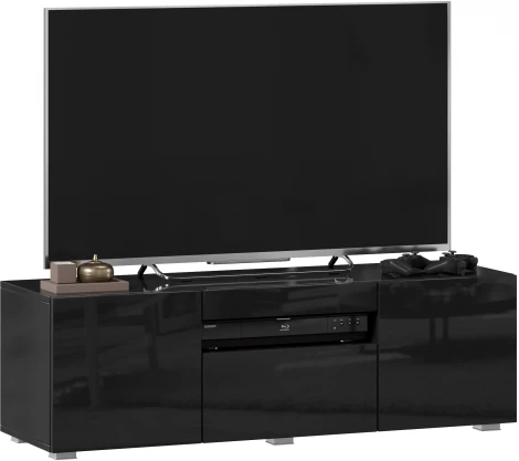 Тумба ТВ Бруклин, 1200 черный глянец, Любимый дом