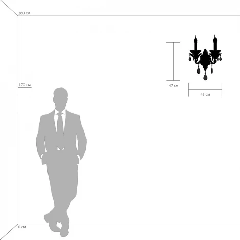 Бра Osgona Ampollo 786622 (220V, подвески, подсвечник, свеча)
