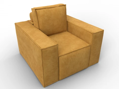 Кресло Лига-081 НПБ (ДСП,Велюр/Желтый) Лига Диванов 134977