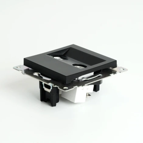 ТВ-розетка и Ethernet RJ-45 (черный) Stekker Катрин 49182