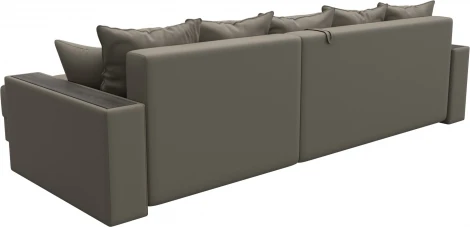 Диван угловой с декором и полкой Лига-050 НПБ Лига Диванов (Экокожа) арт.128602