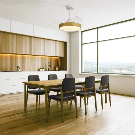 Люстра потолочная-вентилятор с ПДУ Mantra Alaska 8756 (регулировка яркости, LED, 220V)