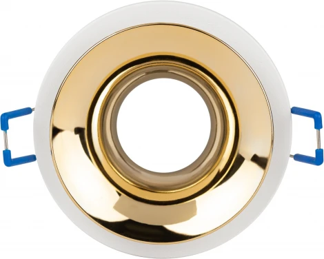Встраиваемый точечный светильник ЭРА KL103 WH/GD (12V, круглые)