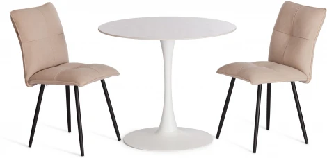 Стол обеденный Tulip/Тулип Tetchair (Керамика,Металл/Белый,Белый) арт.21855