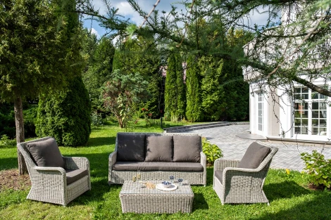 "Гляссе" лаунж-зона из искусственного ротанга, цвет бежевый 4SIS арт.УТ-00007723