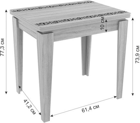 Стол обеденный раскладной Фантазия, цвет белый Mebelson (арт.KM-0216.0133)
