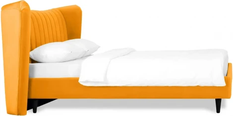 Кровать Queen II Agata L ОГОГО (арт.574731), (Ткань/Желтый)