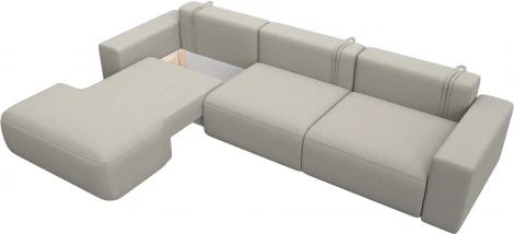 Диван угловой Лига-036 НПБ Классик Лонг левый угол Лига Диванов (Рогожка) арт.125462L