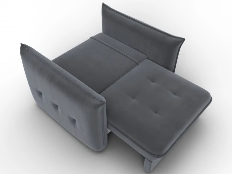 Кресло Лига-100 НПБ (ДСП,Фанера,Велюр/Серый) Лига Диванов 136995