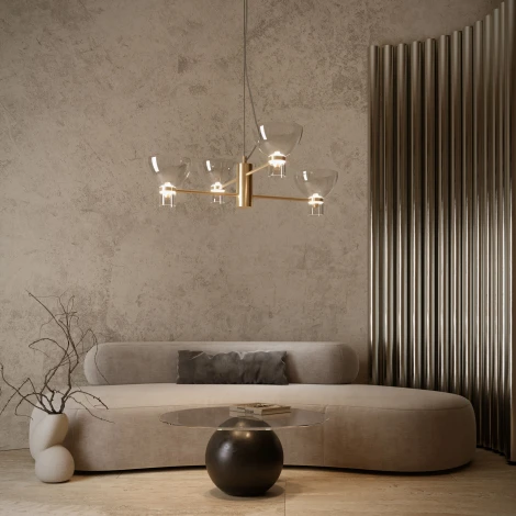 Подвесная люстра Eurosvet Vial 204053 LED латунь