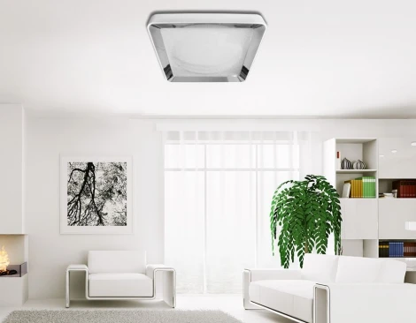 Потолочный светильник Ambrella Orbital Crystal Sand FS1216 WH/CH 72W+29W D500*500