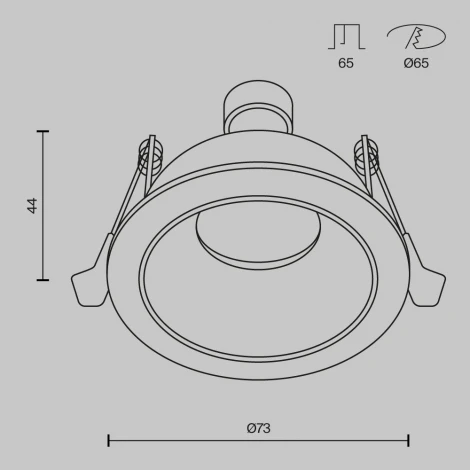 Встраиваемый светильник Maytoni Share DL126-GU10-WB (220V, круглые, IP54)