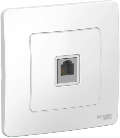 Телефонная розетка встраиваемая RJ-11 (белый) Systeme Electric Blanca BLNIS011001