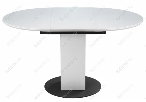 Стол на тумбе Бастиан белый / графит