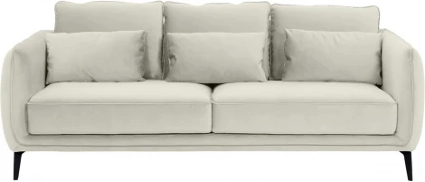 Диван Amsterdam трехместный ОГОГО (арт.342340), (Ткань/Белый)