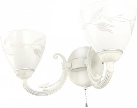 Бра с выключателем Arte Milano AM343659 343659/2W WT+SL (220V)