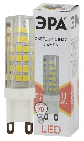 Лампочка светодиодная G9 7W ЭРА LED JCD-7W-CER-827-G9