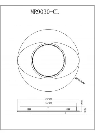 Потолочный светодиодный светильник MyFar Orbit MR9030-CL (регулировка яркости, 220V, пульт управления)
