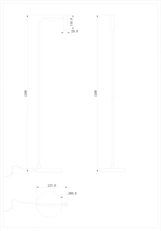 Торшер Donolux Saga T111018WW3BBr (LED, 220V, выключатель)