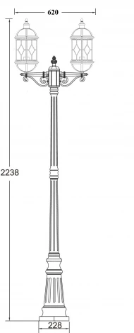 Наземный фонарь SORENTO 92609A Bl Oasis Light (220V, фонарь, IP44)