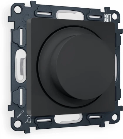 Комплект механизма Ambrella Volt светорегулятора универсального поворотно-нажимного ALFA MA905510 Графит мягкое касание 25-600W/LED 5-300W QUANT