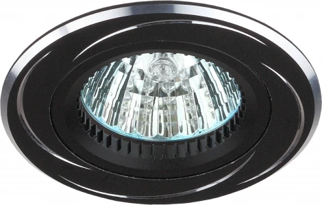Встраиваемый точечный светильник ЭРА KL34 AL/BK/1 (12V, круглые)