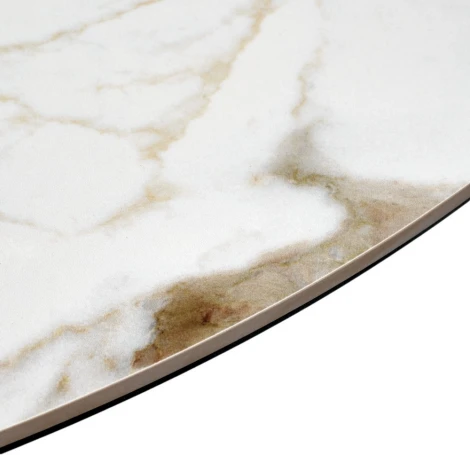 Стол Aura D110, керамогранит Ravena Natural, золотой Bradexhome арт.RF 0836