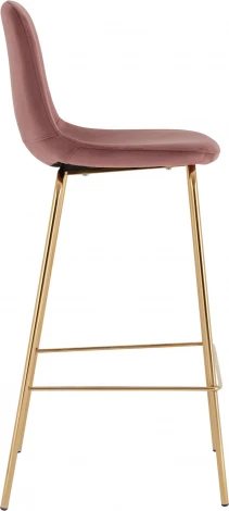 Стул барный Валенсия SN велюр пыльно-розовый золотые ножки 2 шт Stool Group (арт.УТ000038303)