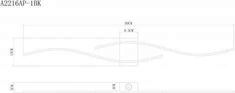 Настенный светильник Arte Lamp Aludra A2216AP-1BK (LED, 220V)