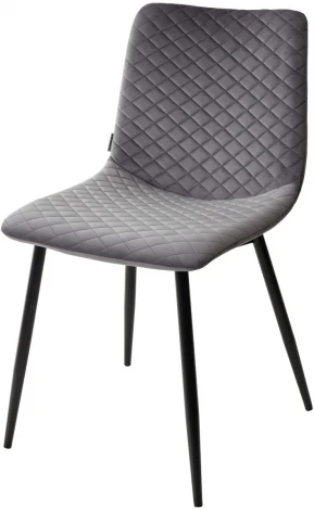 Обеденный стул M-City TINTIN BLUVEL-14 GREY / черный каркас