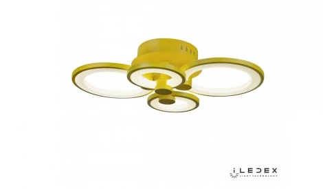 Потолочная люстра iLedex Ring A001/4 Yellow (220V, пульт управления, кольцо)