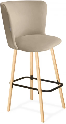 Стул барный SHT-ST36/S94 ванильный крем/прозрачный лак/черн. муар от фабрики Sheffilton