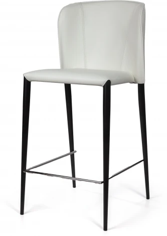 Стул полубарный Albert, кожа белый Top Concept (21097)