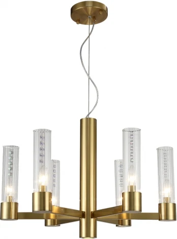 Подвесная люстра OTONO SP6+1 BRASS/TRANSPARENTE Crystal Lux