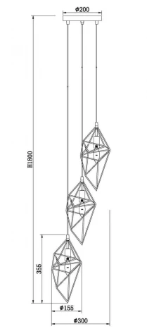 Подвесной светильник ярусный Vele Luce Tenero VL1544P03 (220V, на проводе)