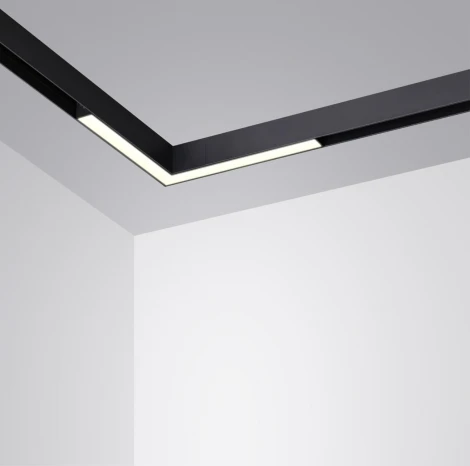 Трековый светильник угловой трехфазный Novotech Vector 359944 черный с переключ. цв. темпер. IP20 LED 20W 3000К\4000К\6000К 90-240V