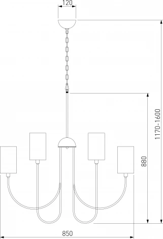 Подвесная люстра Wi-Fi Eurosvet Abbey 60164/10 никель (220V, управление смартфоном, голосовое управление, умный дом - Minimir Home, Алиса, Маруся, Салют, на цепи)