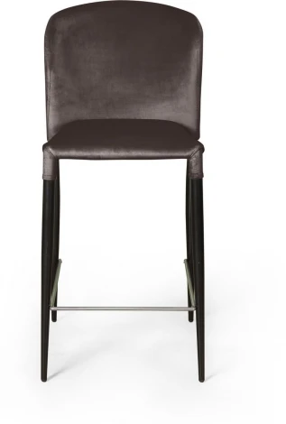 Стул полубарный Top Concept Albert, бархат антрацит 14/опора конус