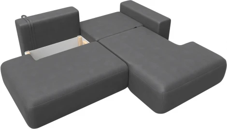 Диван угловой Лига-036 НПБ Модерн правый угол Лига Диванов (Замша) арт.127781